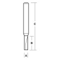 Carb-I-Tool T 1804 MS - 6.35mm (1/4”) Shank 4mm Solid Carbide Single Flute Straight Bits 